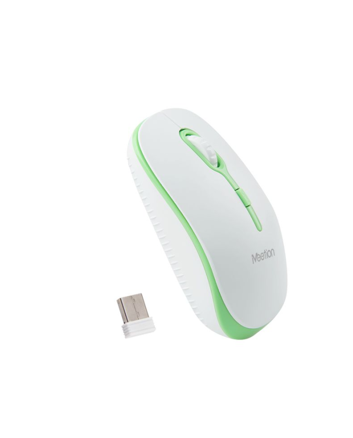 Meetion MT-R547 Ασύρματο Ποντίκι 2.4G Άσπρο & Πράσινο