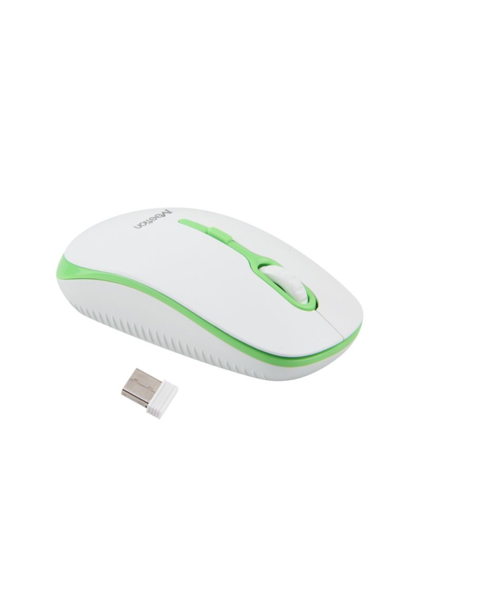 Meetion MT-R547 Ασύρματο Ποντίκι 2.4G Άσπρο & Πράσινο