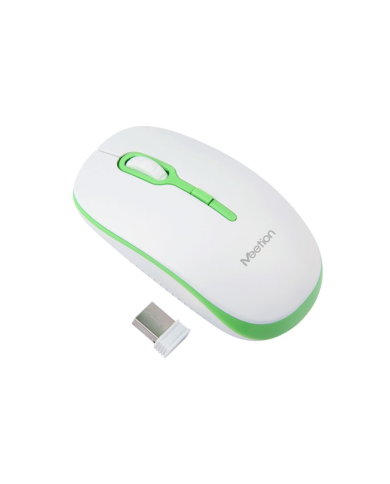 Meetion MT-R547 Ασύρματο Ποντίκι 2.4G Άσπρο & Πράσινο
