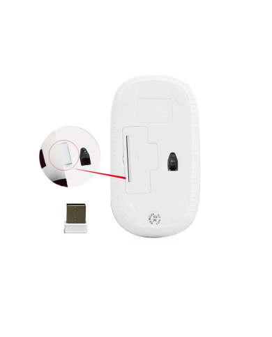 Meetion MT-R547 Ασύρματο Ποντίκι 2.4G Άσπρο & Πράσινο