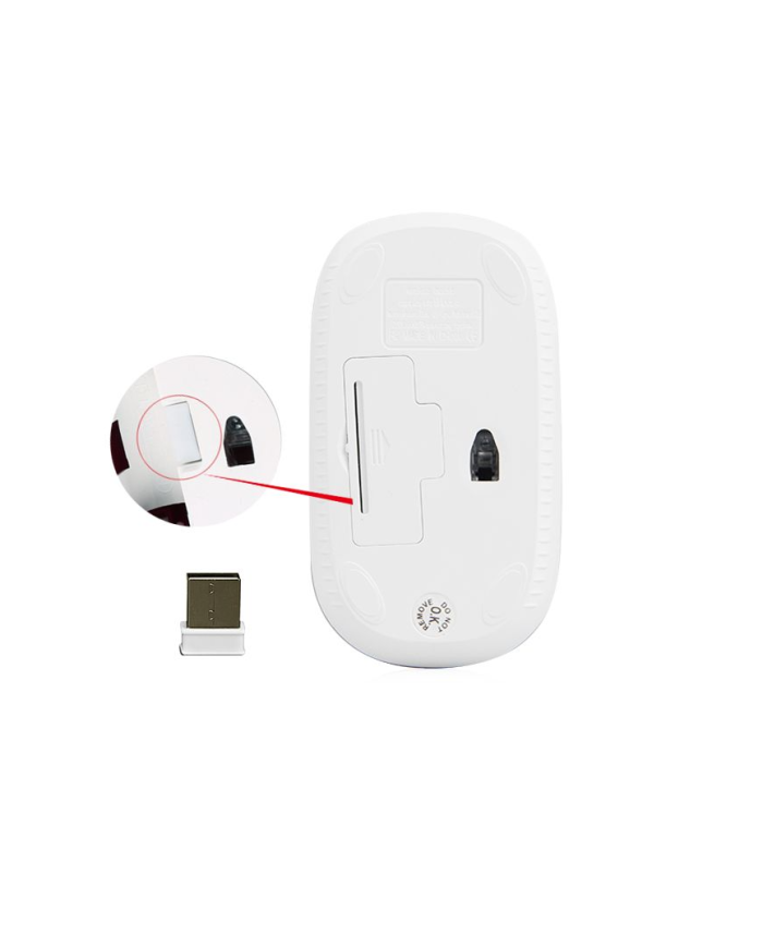 Meetion MT-R547 Ασύρματο Ποντίκι 2.4G Άσπρο & Πράσινο