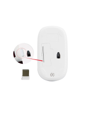 Meetion MT-R547 Ασύρματο Ποντίκι 2.4G Άσπρο & Πράσινο