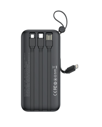 XO PR279 Powerbank με Καλώδια USB-A Type-C Micro & Lightning 20.000mAh