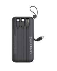 XO PR279 Powerbank με Καλώδια USB-A Type-C Micro & Lightning 20.000mAh