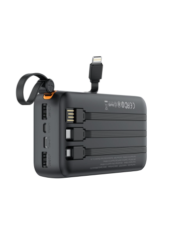 XO PR279 Powerbank με Καλώδια USB-A Type-C Micro & Lightning 20.000mAh