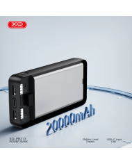 XO PB313 Powerbank 20000mAh Μαύρο