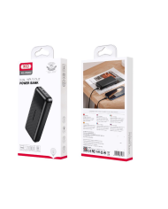 XO PB302 Light Display Power Bank 20000mAh Μαύρο
