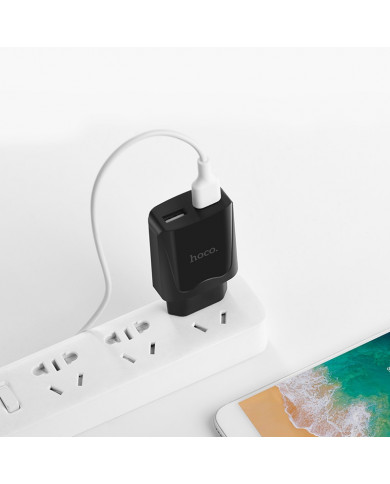 Προσθήκη στη Σύγκριση menu Hoco 2x USB Wall Adapter Μαύρο