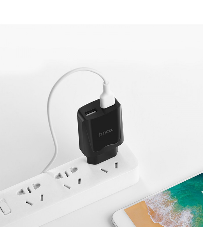 Προσθήκη στη Σύγκριση menu Hoco 2x USB Wall Adapter Μαύρο