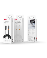 XO NB-Q302A Καλώδιο Φόρτισης & Μεταφοράς Δεδομένων Lightning σε Type-C 27W Λευκό 1m