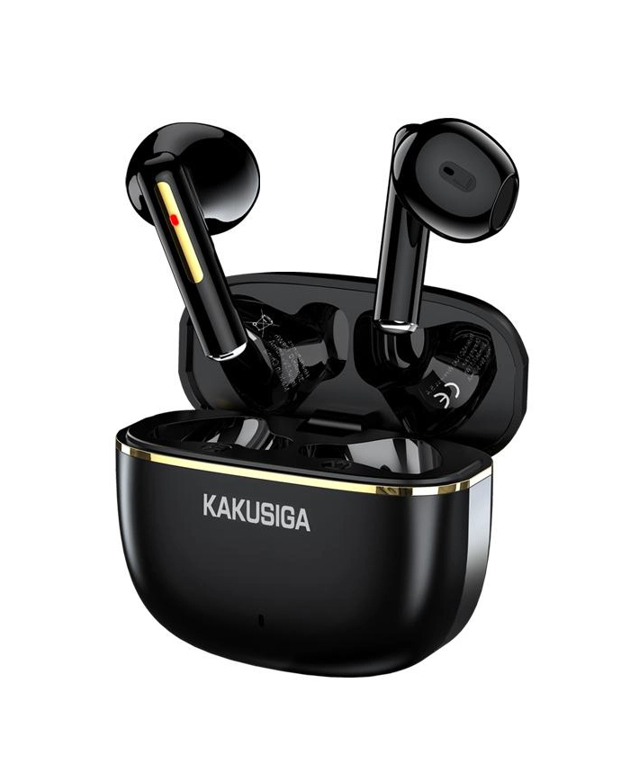 KAKUSIGA earphones με θήκη φόρτισης KSC-1482, True Wireless, 15mm, 35/300mAh, μαύρα