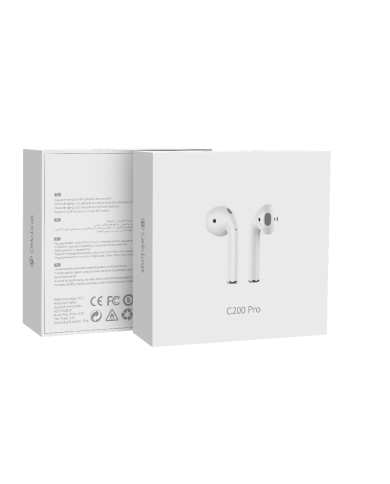 CELEBRAT earphones με θήκη φόρτισης C200 Pro, True Wireless, 13mm, 30/300mAh, λευκά