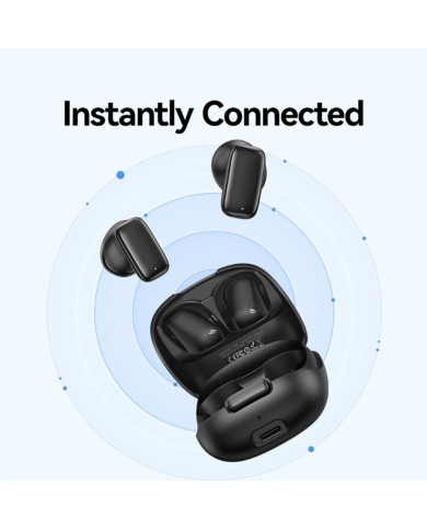 USAMS earphones με θήκη φόρτισης ID25, TWS, Φ13mm, 30/230mAh, λευκά