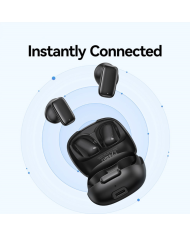 USAMS earphones με θήκη φόρτισης ID25, TWS, Φ13mm, 30/230mAh, λευκά