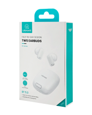 USAMS earphones με θήκη φόρτισης ID25, TWS, Φ13mm, 30/230mAh, λευκά