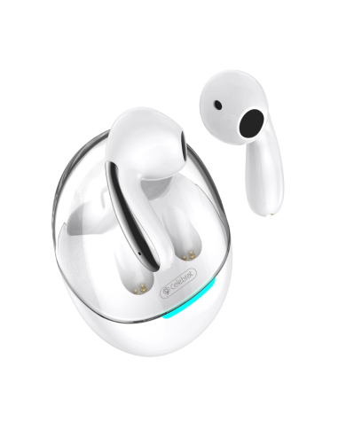 CELEBRAT earphones με θήκη φόρτισης W51, True Wireless, Φ13mm, λευκά