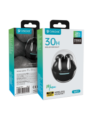 CELEBRAT earphones με θήκη φόρτισης W51, True Wireless, Φ13mm, μαύρα