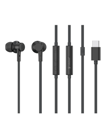 CELEBRAT earphones με μικρόφωνο G40, USB-C σύνδεση, 10mm, 1.2m, μαύρα