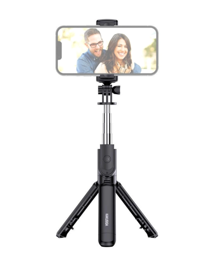 KAKUSIGA selfie stick KSC-1143 με τρίποδο, έως 70cm, Bluetooth, μαύρο