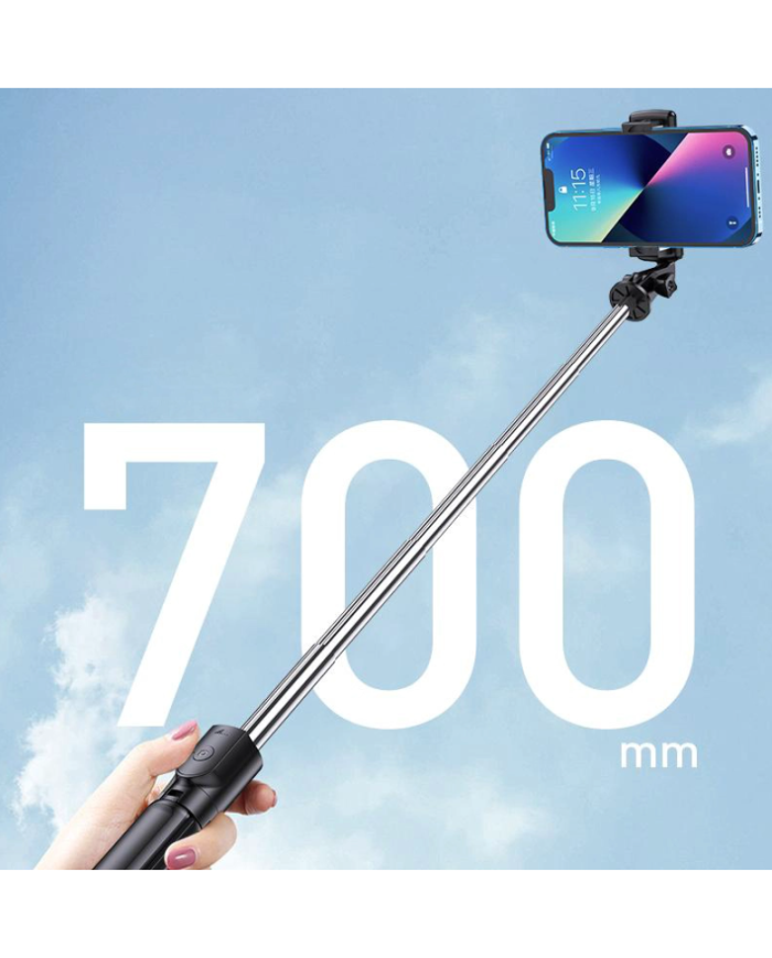 KAKUSIGA selfie stick KSC-1143 με τρίποδο, έως 70cm, Bluetooth, μαύρο