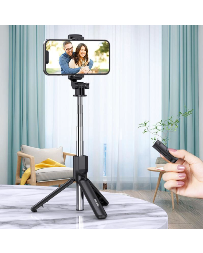 KAKUSIGA selfie stick KSC-1143 με τρίποδο, έως 70cm, Bluetooth, μαύρο