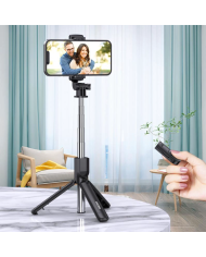 KAKUSIGA selfie stick KSC-1143 με τρίποδο, έως 70cm, Bluetooth, μαύρο