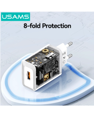 USAMS φορτιστής τοίχου CC324, USB, 18W, λευκός