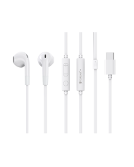 POWERTECH earphones με μικρόφωνο Prime, USB-C σύνδεση, 1.2m, μαύρα