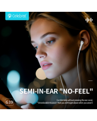 CELEBRAT earphones με μικρόφωνο G39, USB-C σύνδεση, 14mm, 1.2m, λευκά
