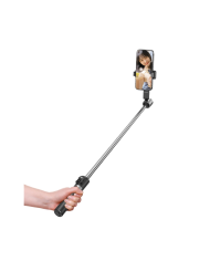 USAMS selfie stick ZB324 με τρίποδο, έως 110cm, Bluetooth, μαύρο