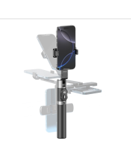 USAMS selfie stick ZB324 με τρίποδο, έως 110cm, Bluetooth, μαύρο
