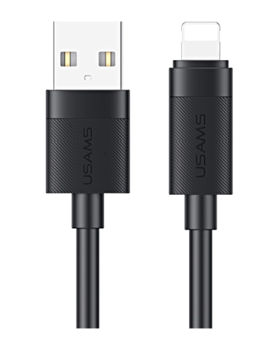 USAMS καλώδιο Lightning σε USB SJ778, 2.4A, 480Mbps, 1m, μαύρο