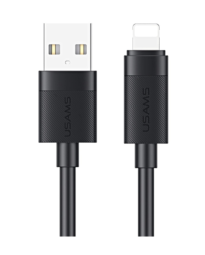 USAMS καλώδιο Lightning σε USB SJ778, 2.4A, 480Mbps, 1m, μαύρο