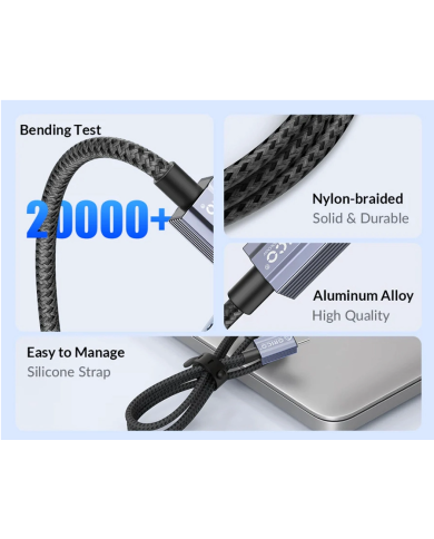 ORICO καλώδιο Lightning σε USB GQA12, 2.4A, 480Mbps, 1m, μαύρο