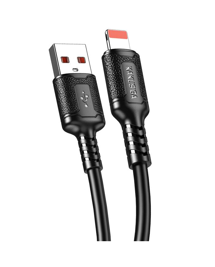 KAKUSIGA καλώδιο Lightning σε USB KSC-984, σιλικόνης, 3Α, 480Mbps, 1m, μαύρο