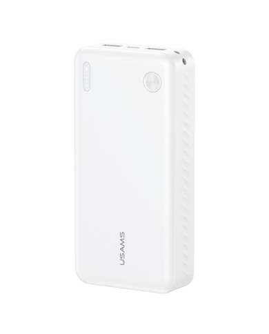 USAMS power bank CD254, 2x θύρες εξόδου, 20000mAh, 10W, λευκό