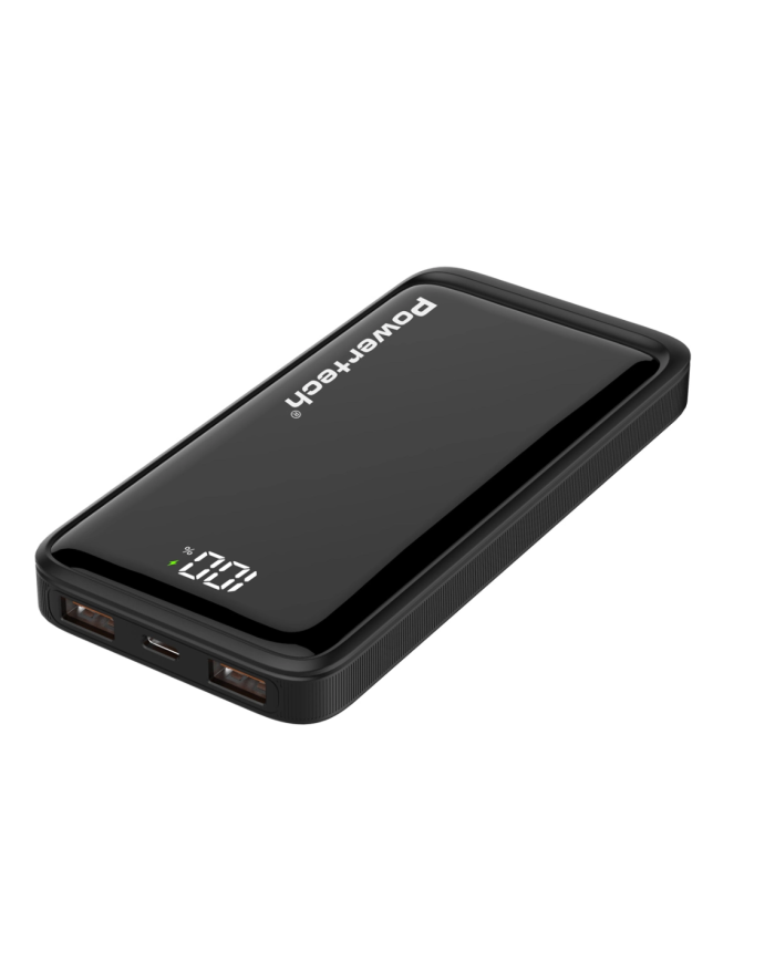 POWERTECH power bank PT-1326 με οθόνη, 10000mAh, 22.5W, μαύρο