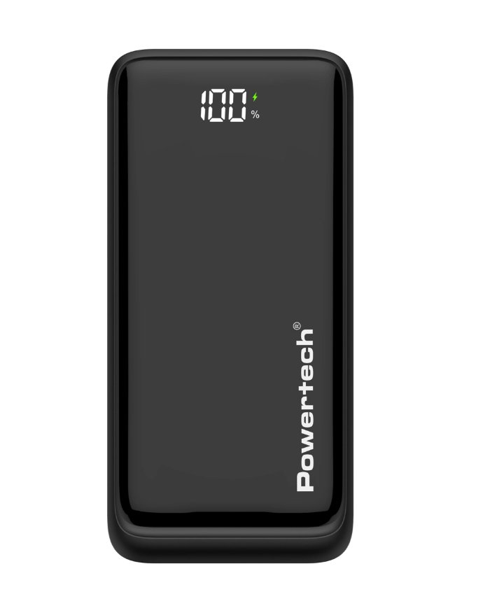 POWERTECH power bank PT-1326 με οθόνη, 10000mAh, 22.5W, μαύρο