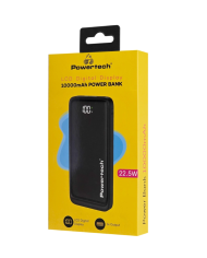 POWERTECH power bank PT-1326 με οθόνη, 10000mAh, 22.5W, μαύρο