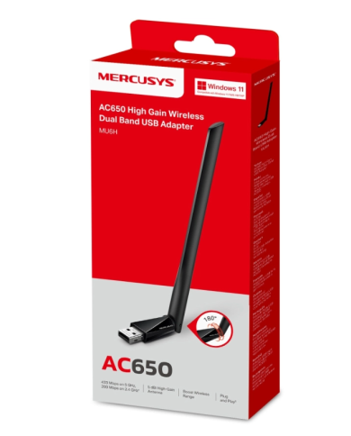 MERCUSYS ασύρματος USB αντάπτορας δικτύου MU6H, AC650, Dual Band, V 1.30