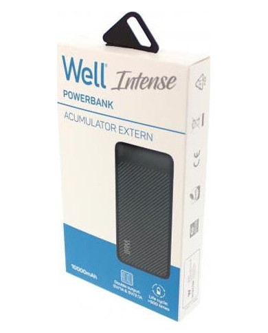 Well Intense 10000mAh Μαύρο Well Intense 10000mAh Μαύρο