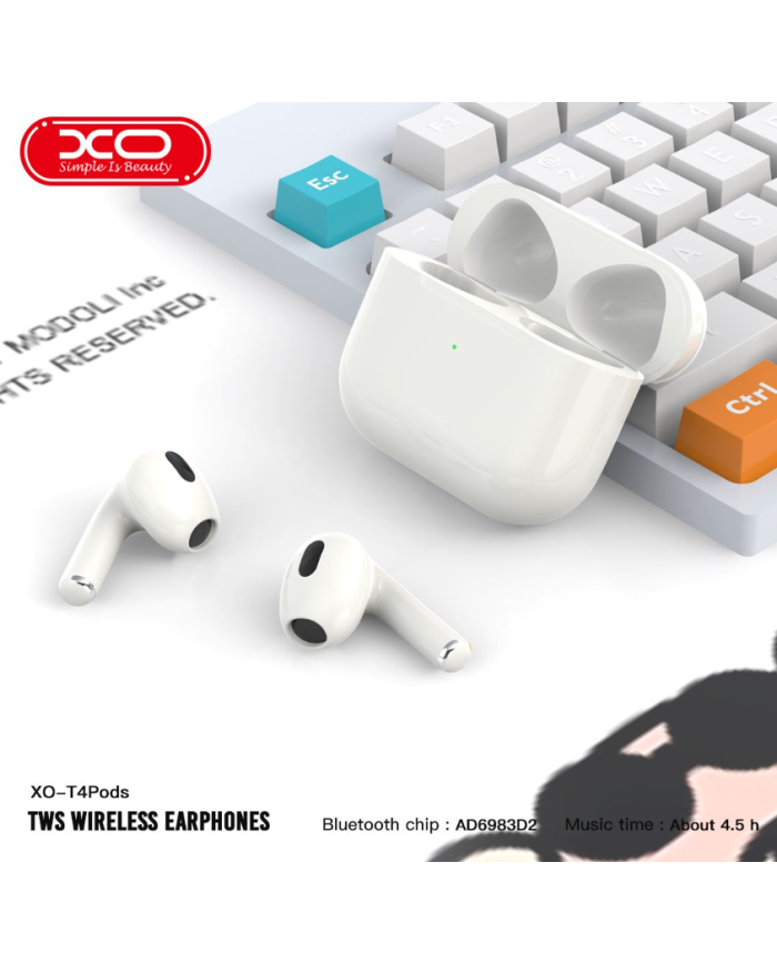 XO T4Pods Ακουστικά Bluetooth (4ης Γενιάς)