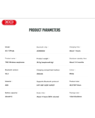 XO T2 Pods Bluetooth Ακουστικά 2ης Γενιάς