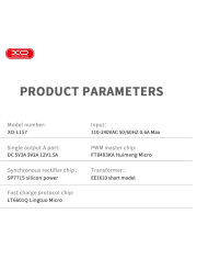 XO L157(EU) QC3.0 18W Φορτιστής με Καλώδιο Micro Ρο