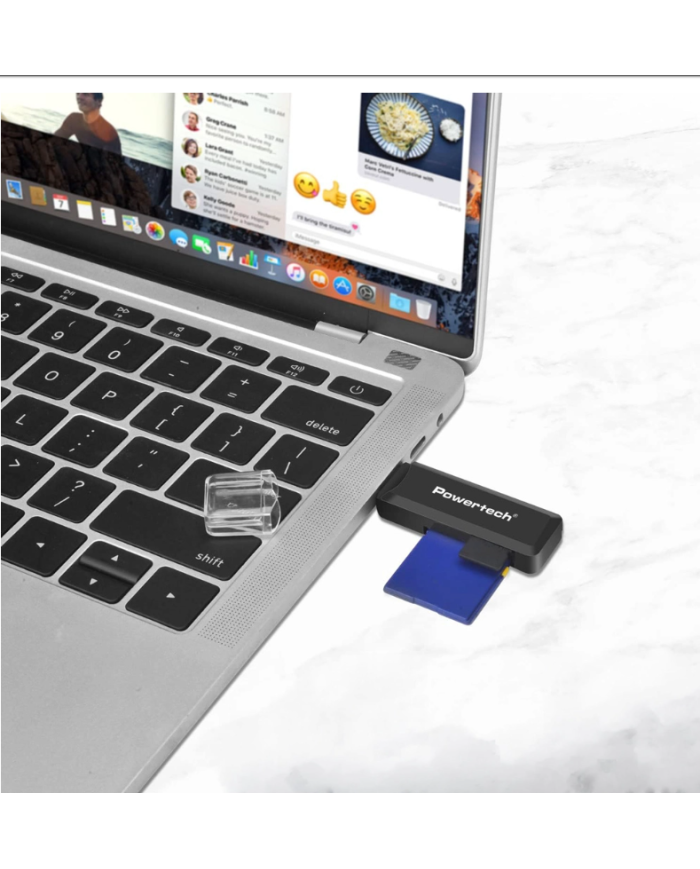POWERTECH card reader PT-1605 για SD & micro SD, USB 3.0, 5Gbps, μαύρο