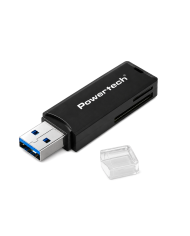 POWERTECH card reader PT-1605 για SD & micro SD, USB 3.0, 5Gbps, μαύρο