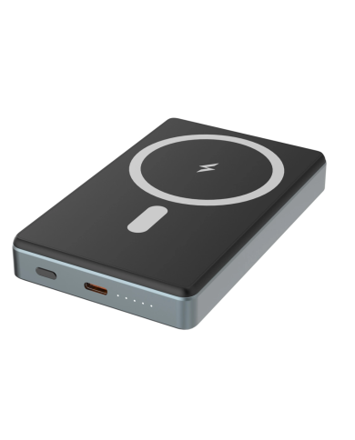 POWERTECH power bank PT-1377, 10000mah, magnetic wireless, 20W, γκρι