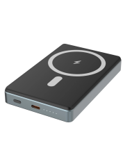 POWERTECH power bank PT-1377, 10000mah, magnetic wireless, 20W, γκρι
