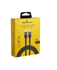 POWERTECH καλώδιο USB-C σε USB-C PTR-0168, PD 60W, copper, 1.5m, μαύρο