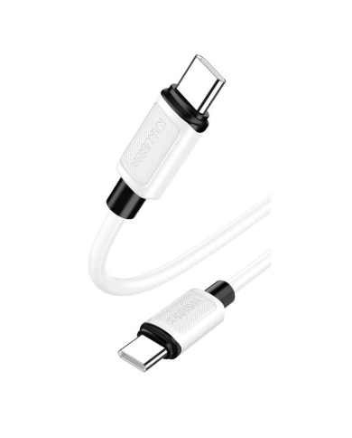 AKUSIGA καλώδιο USB-C σε USB-C KSC-998, σιλικόνης, 100W, 480Mbps, 1m, λευκό